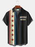 Alohadaddy® Men's Holiday America 250th Anniversary Racing Stripe & Star Print Button Down Short-Sleeve Big & Tall