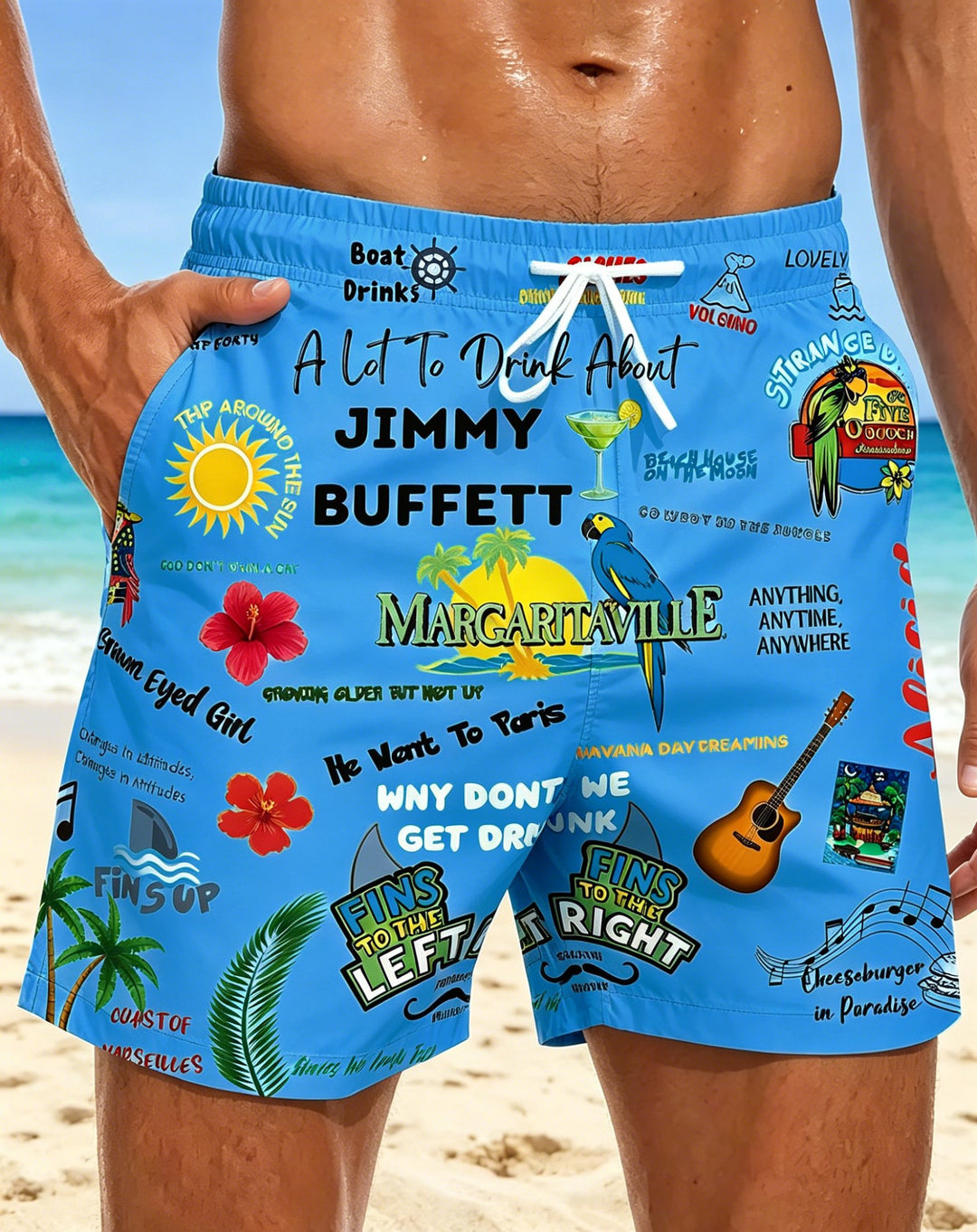 Alohadaddy® Hawaiian Palm Tree Print Men&