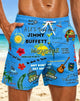 Alohadaddy® Hawaiian Palm Tree Print Men's Shorts Beach Shorts Swim Trunks