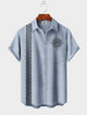 Alohadaddy® Men's Short-Sleeve Button-Down Shirt with Pocket Tribal Print