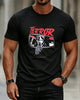 Men's Casual Halloween Skull and Ghost Short-Sleeve T-Shirt