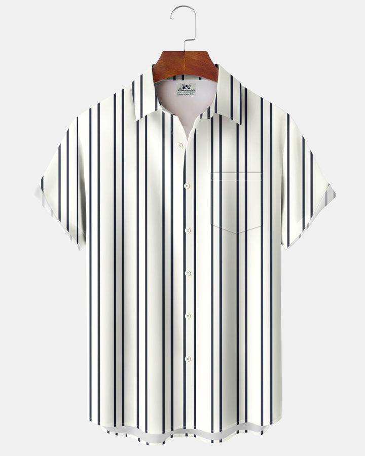 Alohadaddy® Basic Striped Print Men&