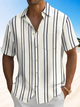 Alohadaddy® Basic Striped Print Men's Short-Sleeve Shirt