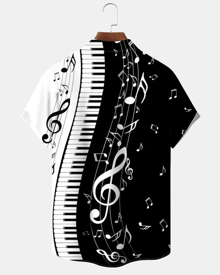 Alohadaddy® Casual Piano Key Print Men&