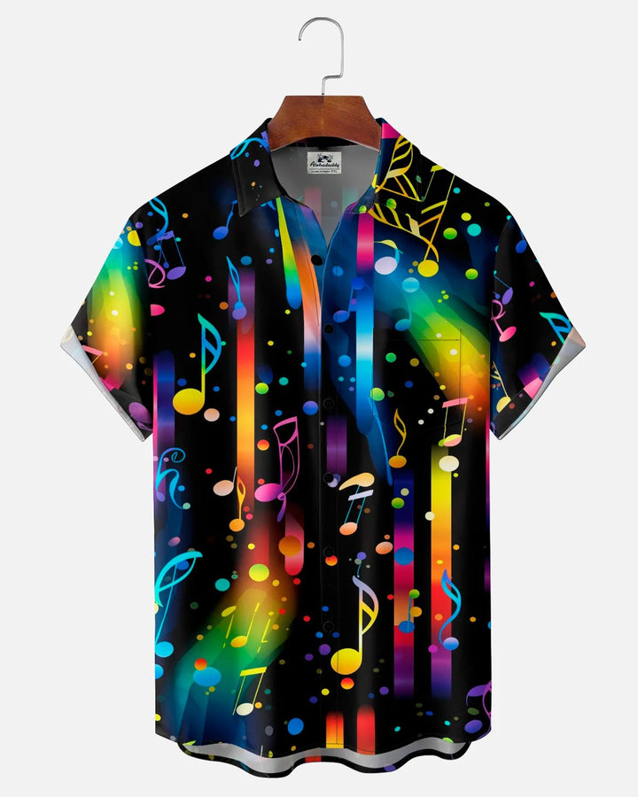 Alohadaddy® Casual Note Neon Light Print Men&