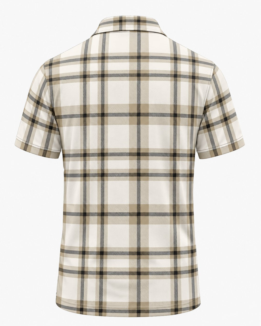 Men’s Basic Casual Checkered pattern Retro Print Button Down Polo Short-Sleeve Big &amp; Tall