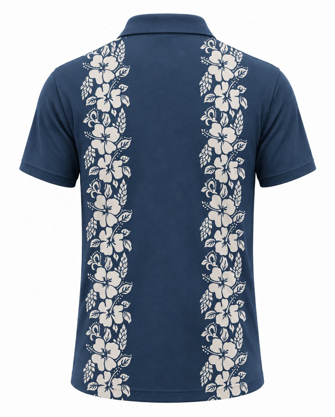 Men’s Basic Casual Flowering and plants Retro Print Button Down Polo Short-Sleeve Big &amp; Tall