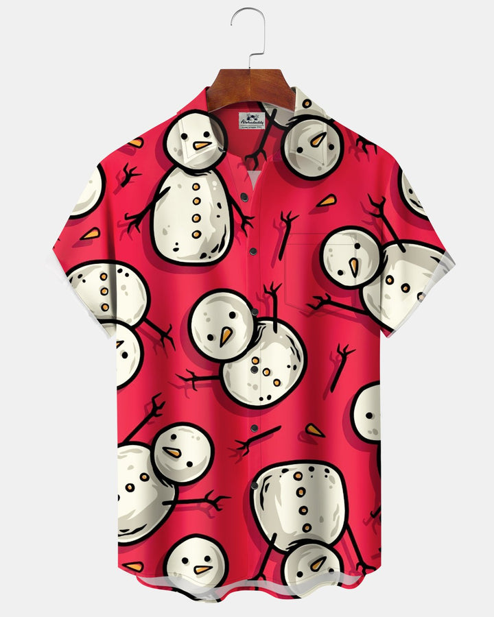 Alohadaddy® Holiday Christmas Snowman Print Men&