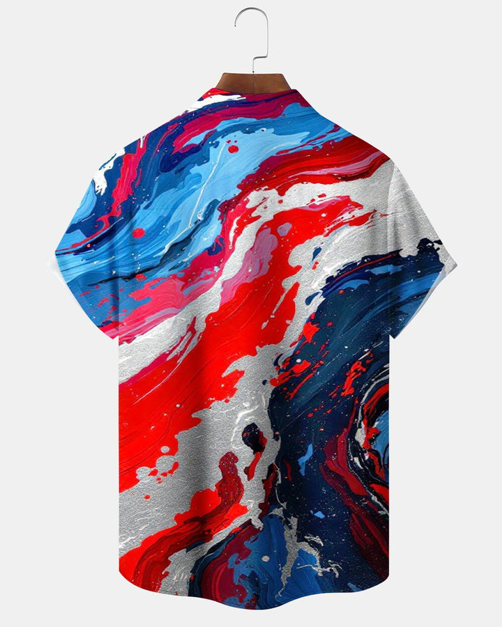 Alohadaddy® Casual Abstract Art Splatter Print Men&