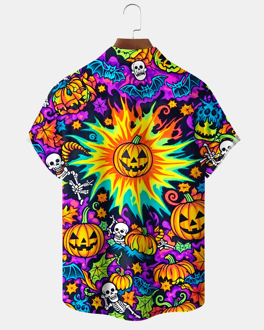 Alohadaddy® Halloween Pumpkin Skull Print Men&