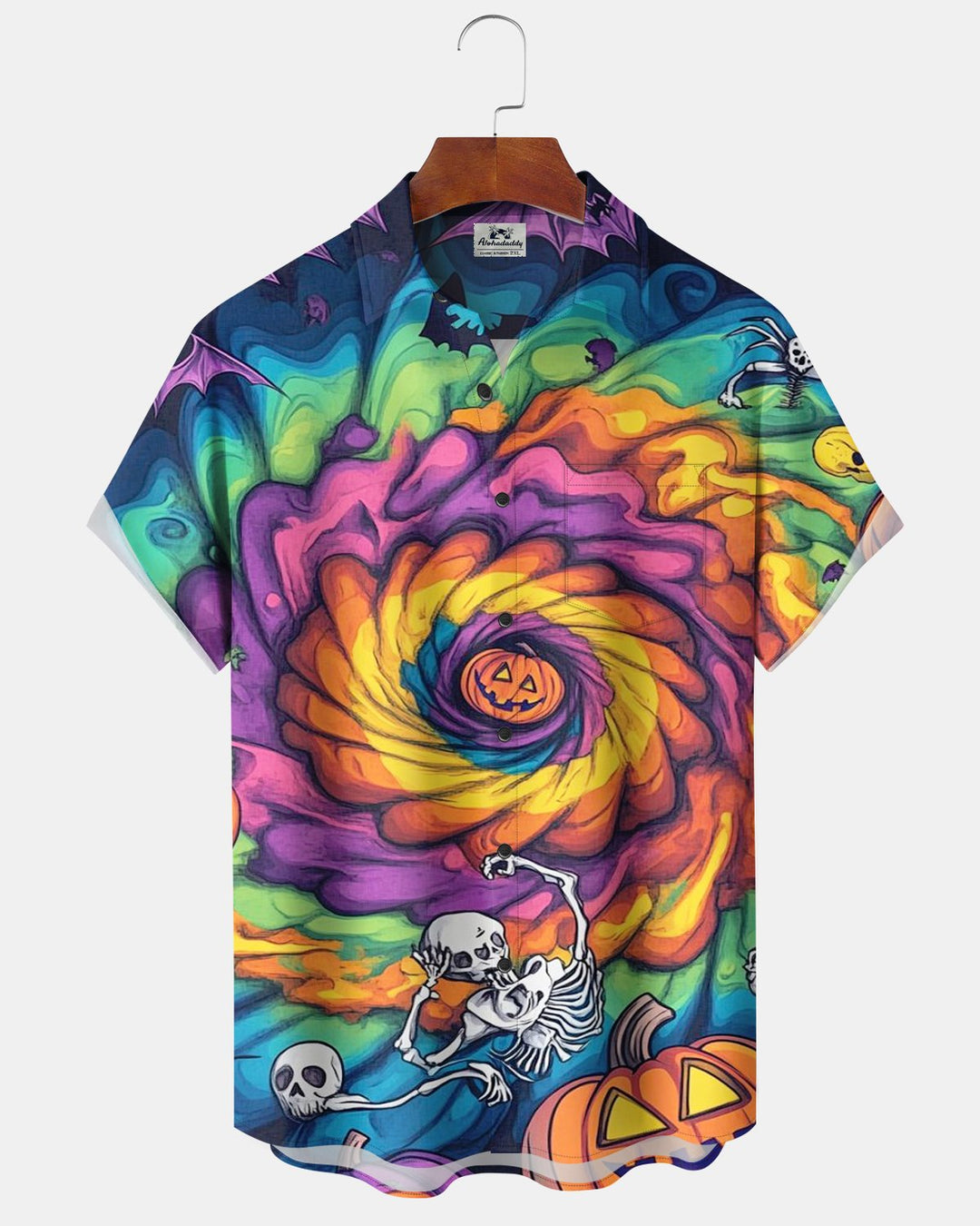 Alohadaddy® Halloween Pumpkin Skull Print Men&
