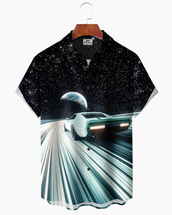 Alohadaddy® Casual Car and Space Print Men&