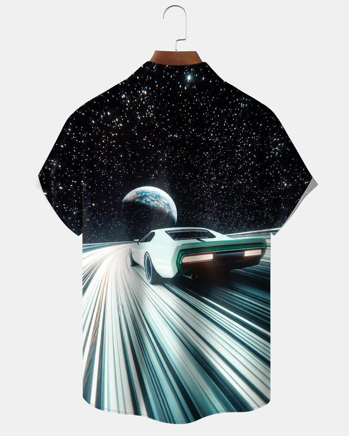 Alohadaddy® Casual Car and Space Print Men&