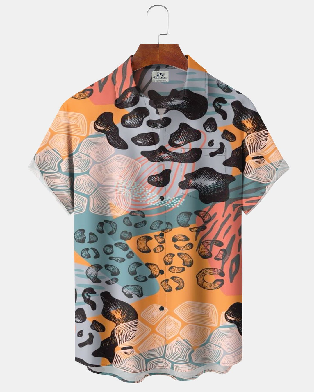 Alohadaddy® Casual Abstract Art Geometric Print Men&