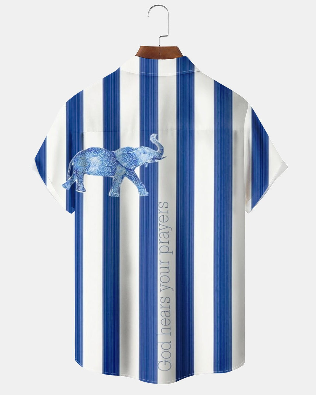 Alohadaddy® Casual Striped Elephant Print Men&
