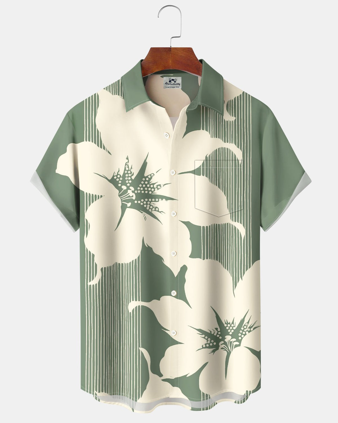 Alohadaddy® Casual Floral Striped Print Men&