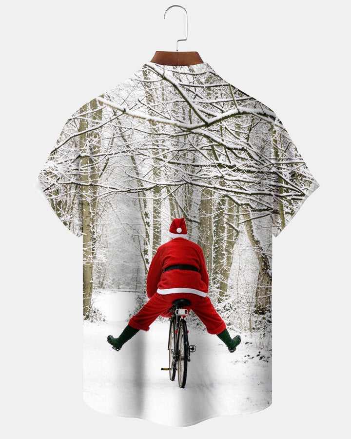Alohadaddy® Holiday Christmas Snow Santa Print Men&