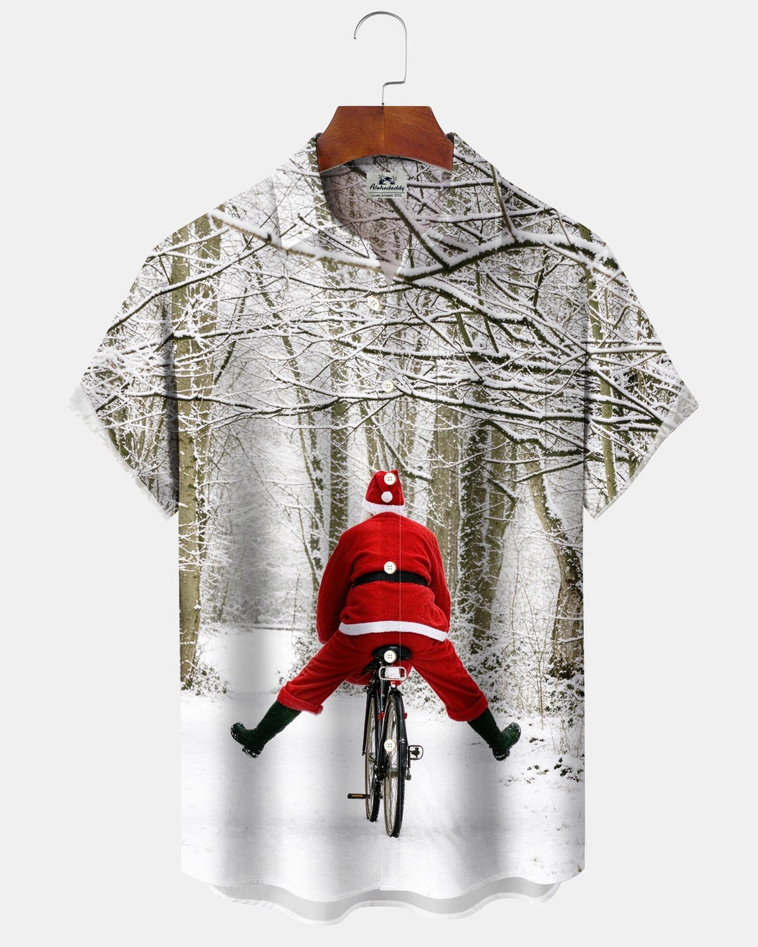 Alohadaddy® Holiday Christmas Snow Santa Print Men&