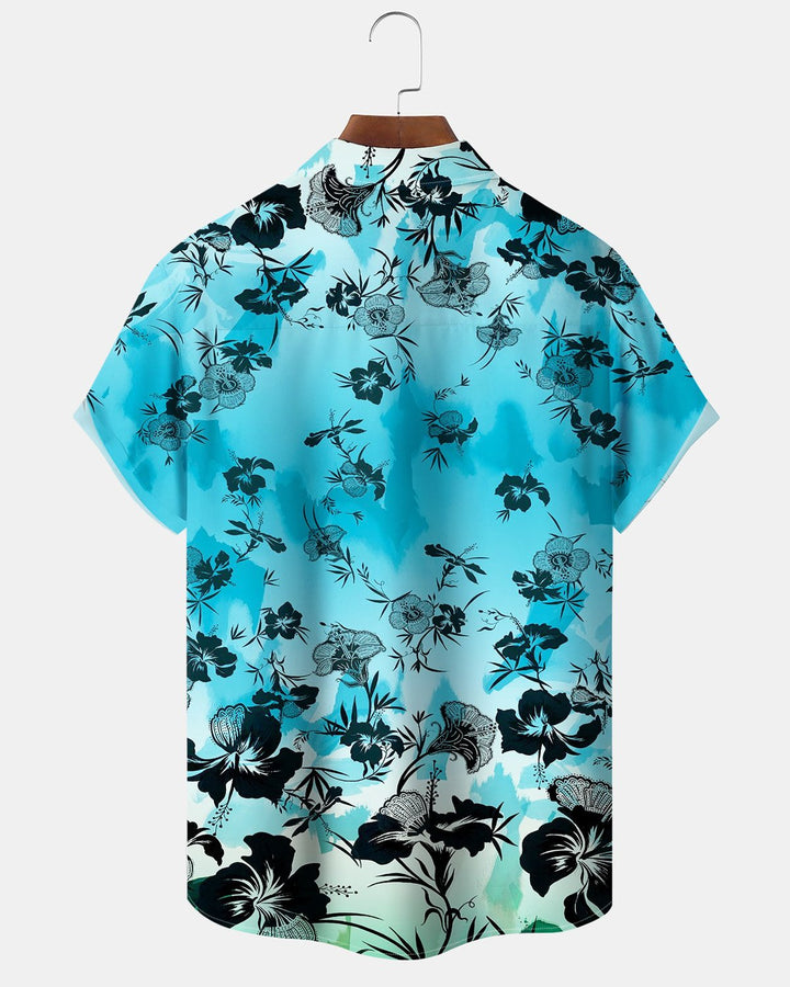 Alohadaddy® Casual Floral Gradient Print Men&