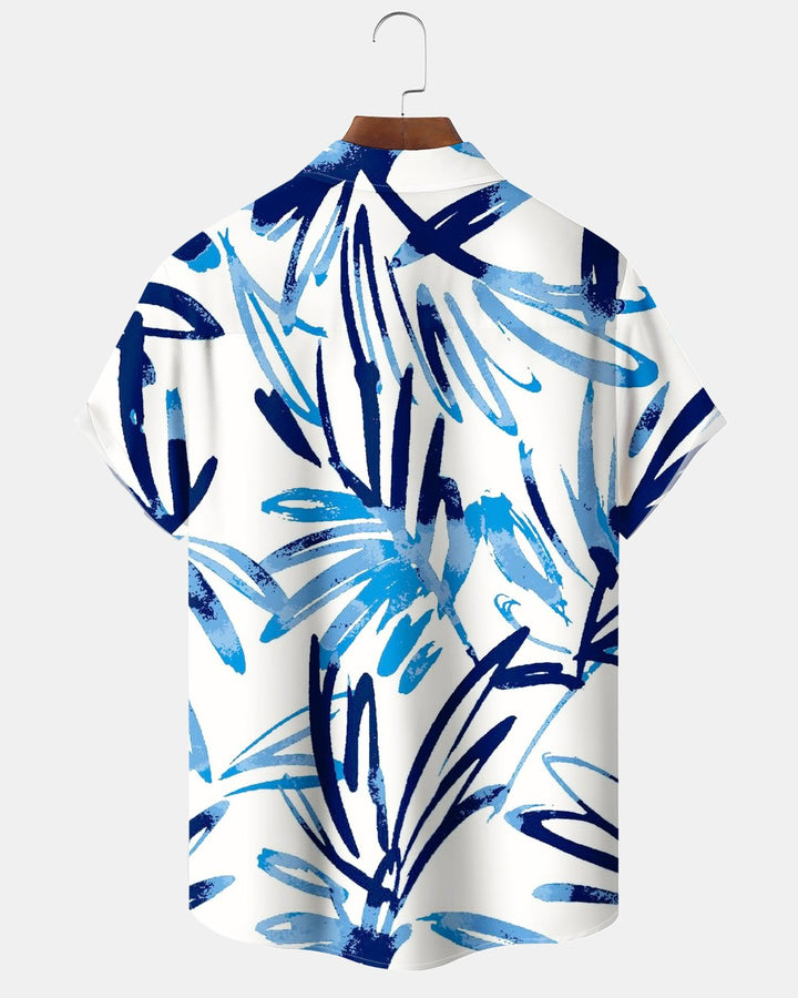 Alohadaddy® Casual Floral Silhouette Print Men&