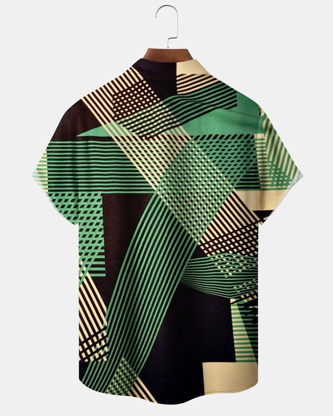 Alohadaddy® Casual Basic Striped Geometric Print Men&