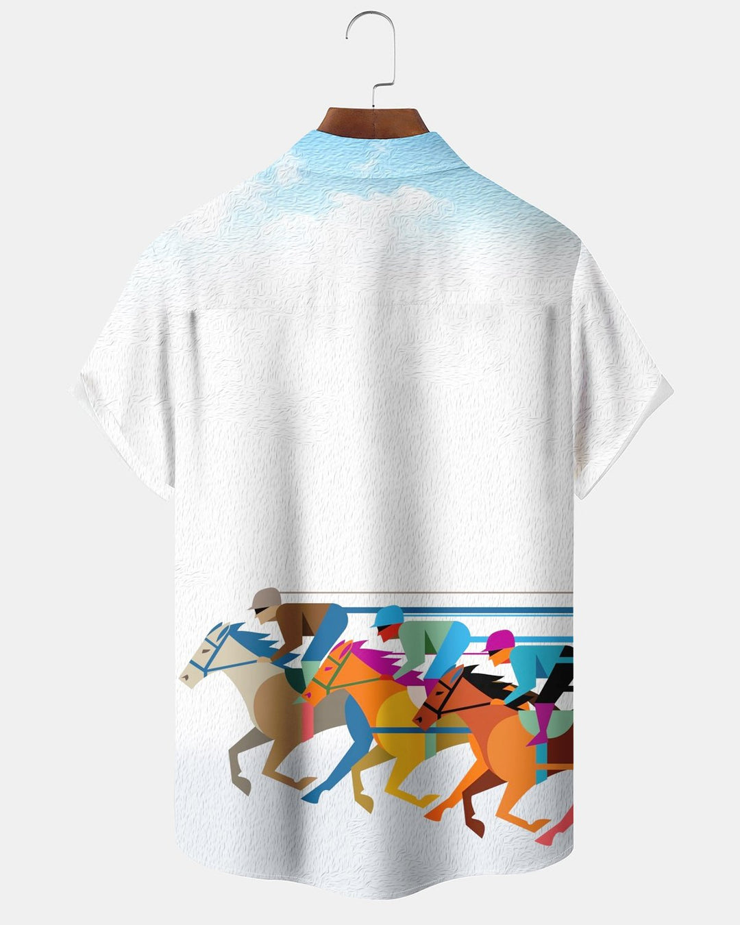 Alohadaddy® Casual Horse Racing Print Men&