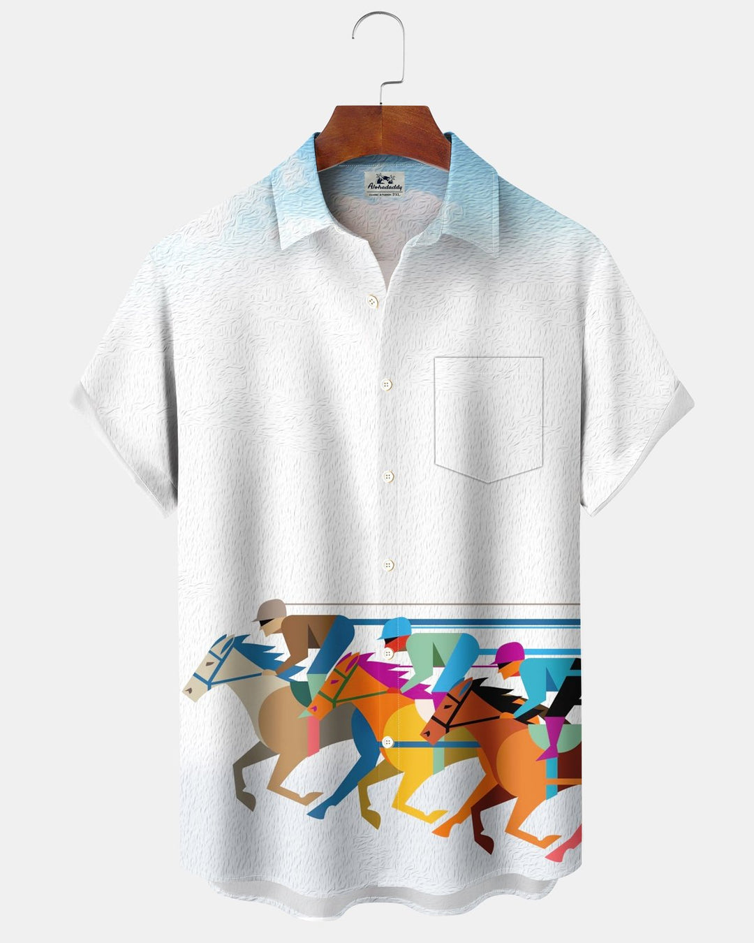 Alohadaddy® Casual Horse Racing Print Men&