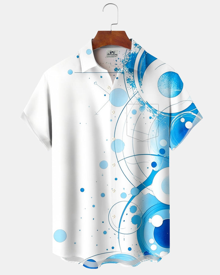 Alohadaddy® Casual Abstract Geometric Polka Dot Print Men&