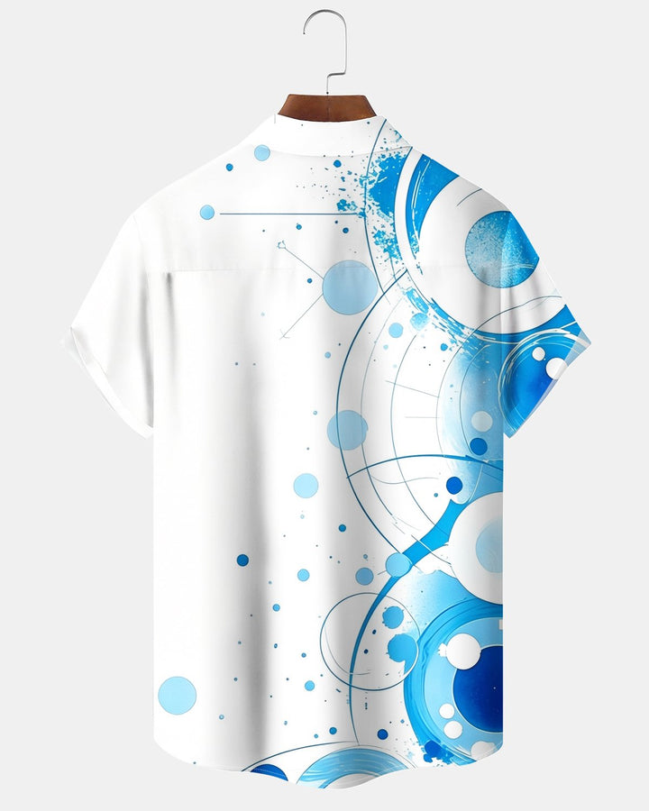 Alohadaddy® Casual Abstract Geometric Polka Dot Print Men&
