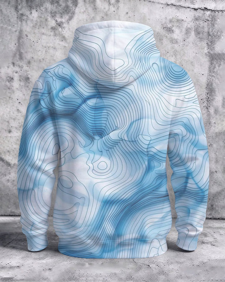 Alohadaddy® Casual Striped Abstract Art Print Men&