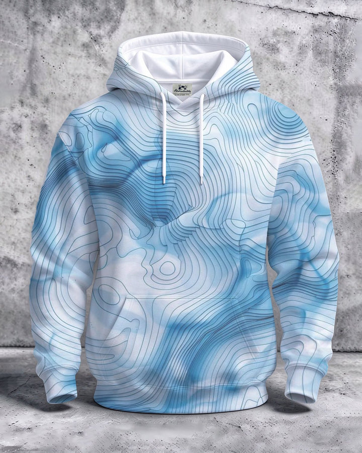 Alohadaddy® Casual Striped Abstract Art Print Men&