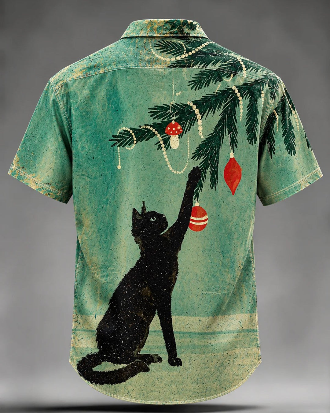 Alohadaddy® Retro Casual Cat Print Men&
