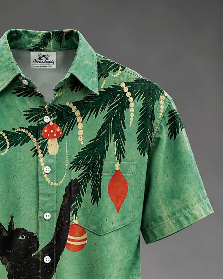 Alohadaddy® Retro Casual Cat Print Men&