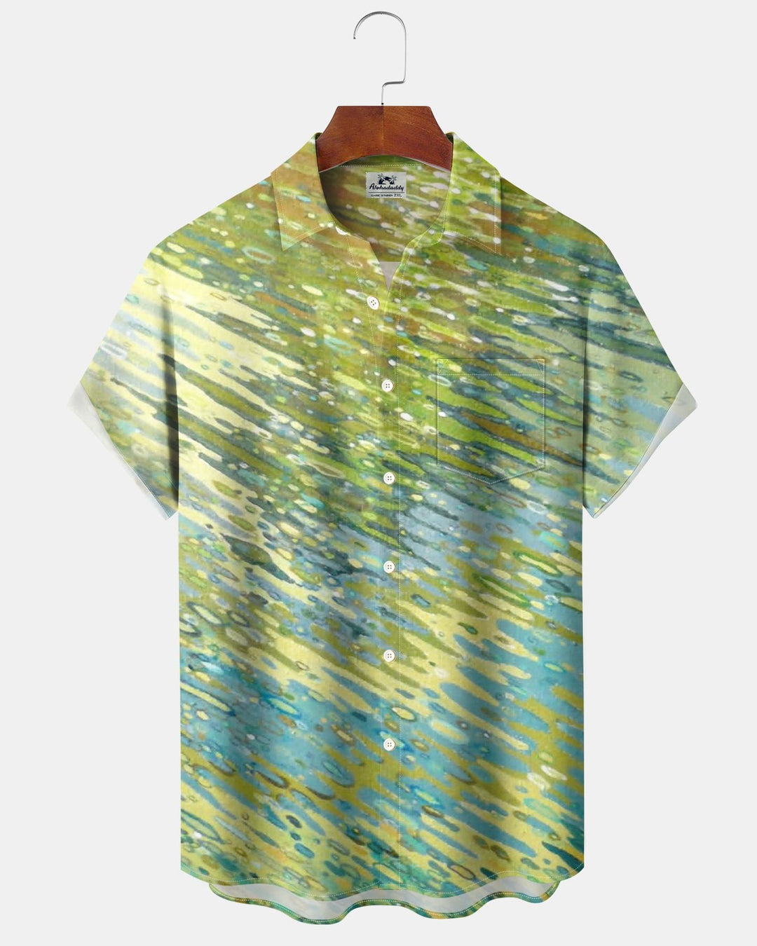 Alohadaddy® Casual Abstract Art Ripple Reflection Print Men&