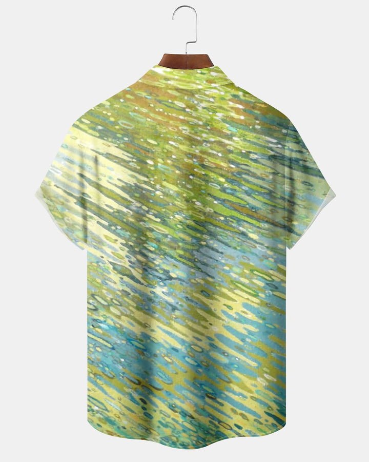 Alohadaddy® Casual Abstract Art Ripple Reflection Print Men&