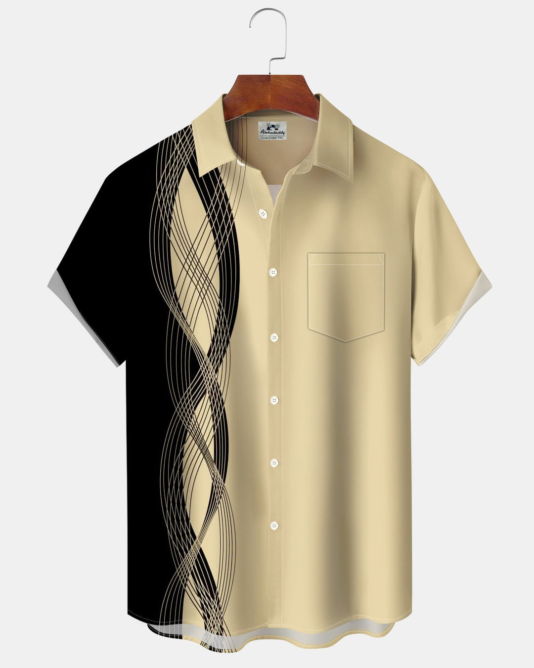 Alohadaddy® Casual Abstract Striped Color Block Print Men&