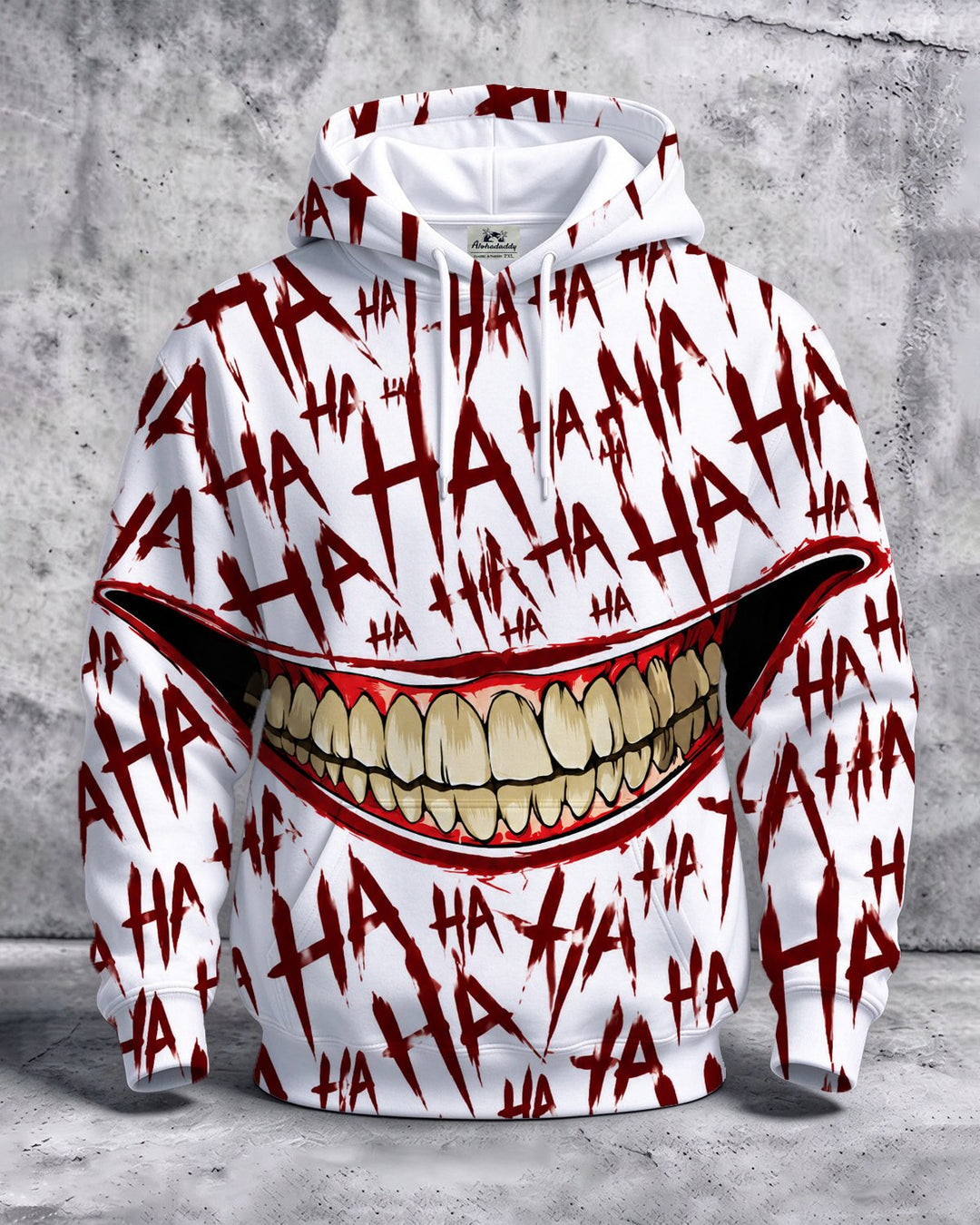 Alohadaddy® Casual Letter Bloodstain Fang Lips Print Men&