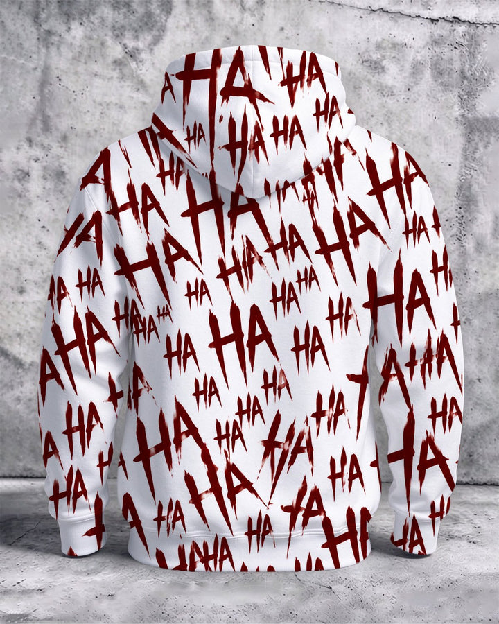 Alohadaddy® Casual Letter Bloodstain Fang Lips Print Men&