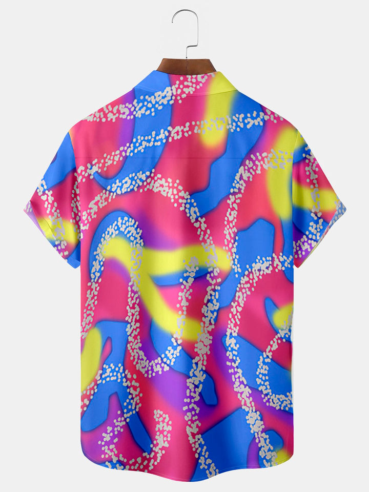 Alohadaddy Ken and Barbie Art Color Contrast Print Beach Men&