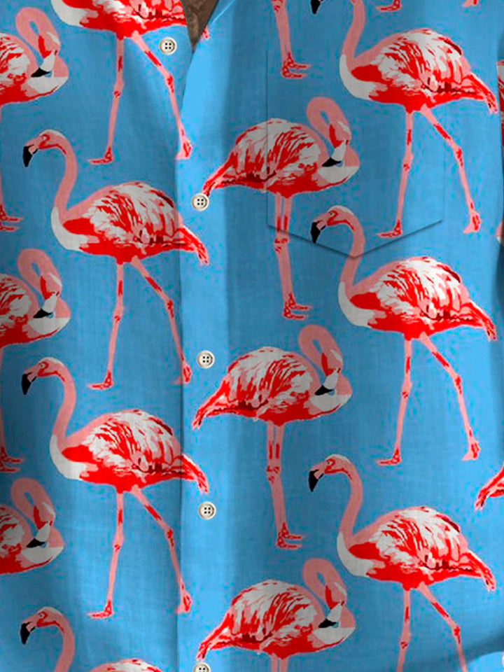 Alohadaddy Hawaiian Flamingo Print Men&