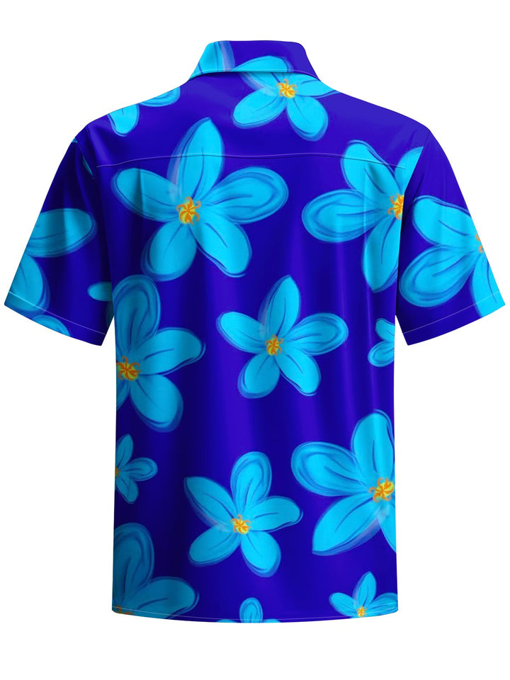 Alohadaddy® Hawaiian Floral Art Print Chest Pocket Men&