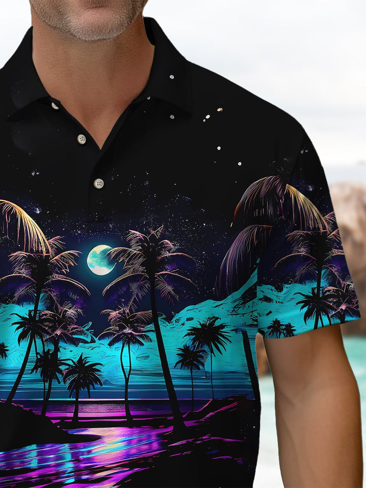 Alohadaddy® Hawaiian Coconut Tree Beach Vacation Art Print Men&