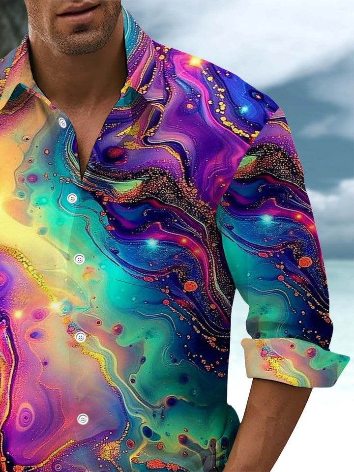 Alohadaddy® Casual Abstract Art Print Stretch Men&