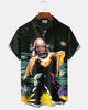 Alohadaddy® Retro Star Wars Poster Art Print Cardigan with Pockets and Buttons for Men - Short Sleeve Shirt Big & Tall