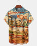 Alohadaddy® Holiday America 70th Anniversary Printed Pocket Button Men's Short-Sleeve Shirt Big & Tall