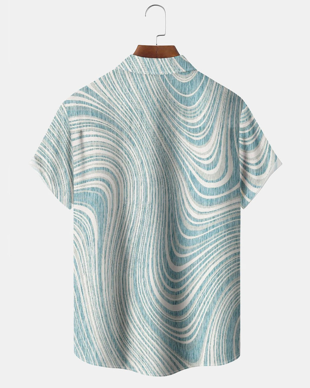 Alohadaddy® Casual Striped Print Art Button-Down Cardigan with Pockets Men&