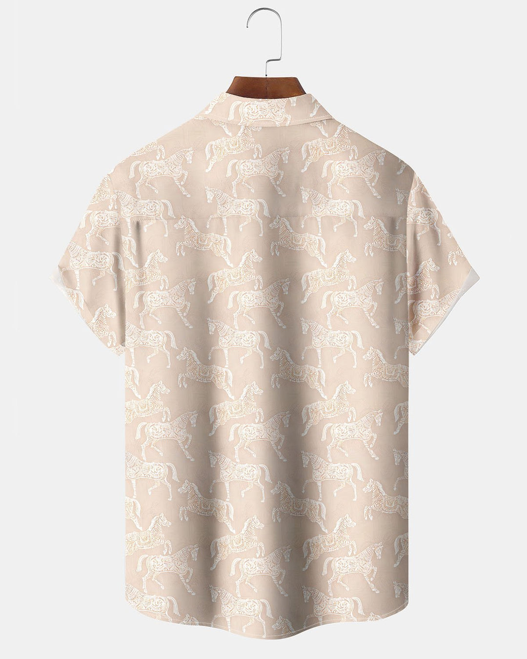 Alohadaddy® Vintage Horse Print Art Button Pocket Cardigan Men&