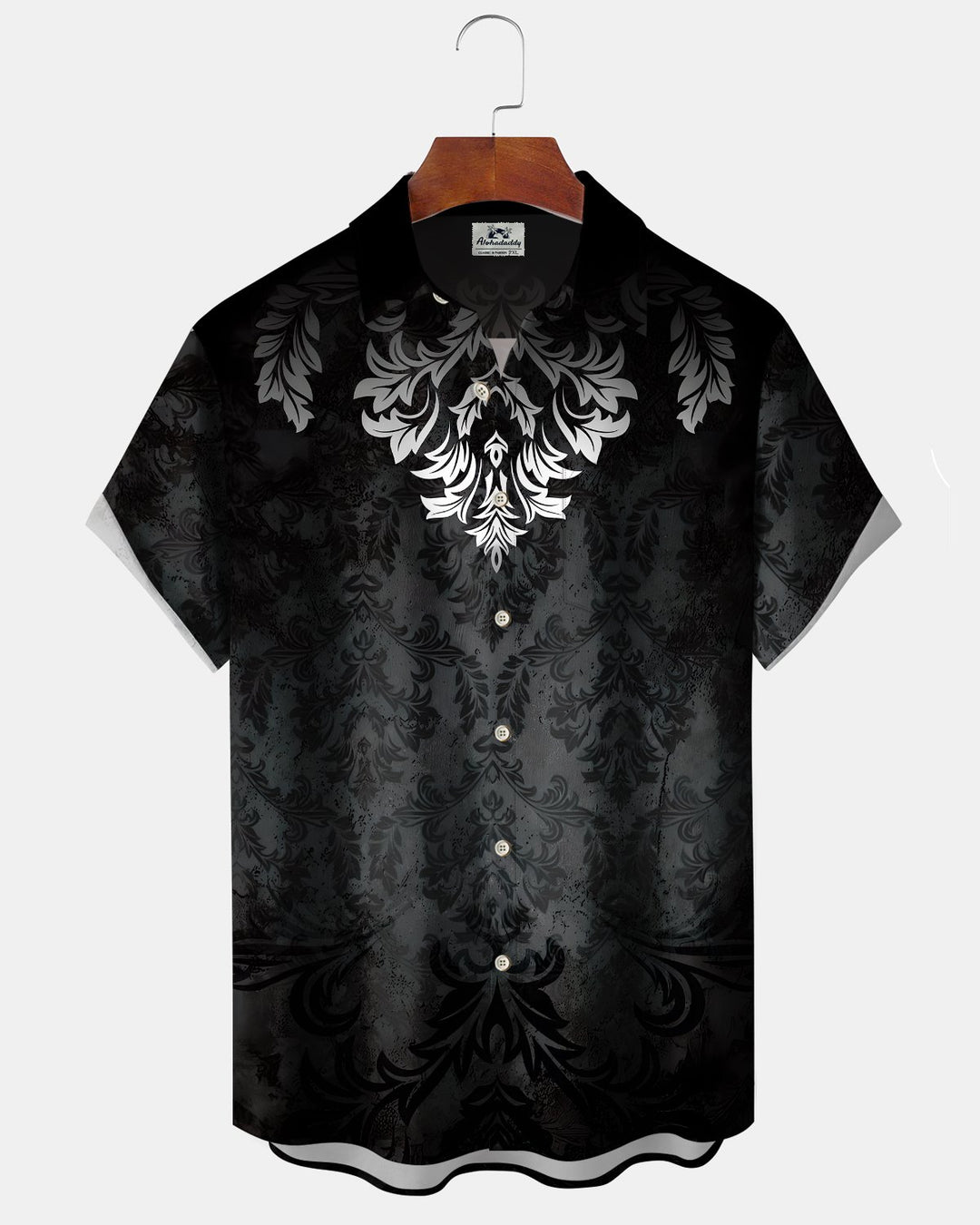 Alohadaddy® Vintage Baroque Print Art Button Pocket Cardigan Men&