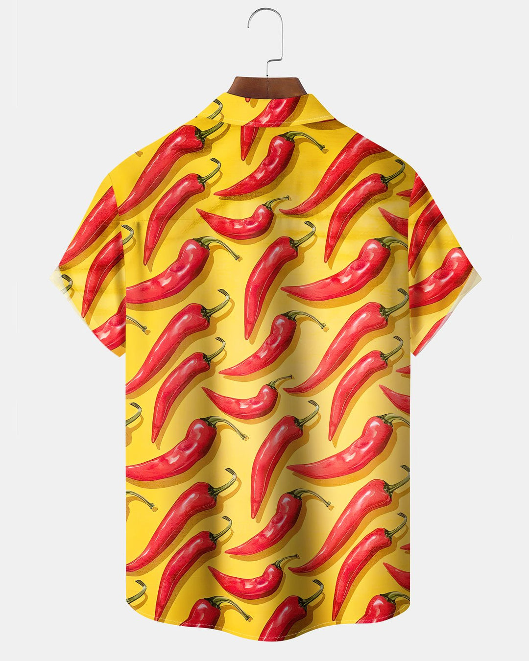 Alohadaddy® Casual Chili Print Art Button Pocket Cardigan Men&