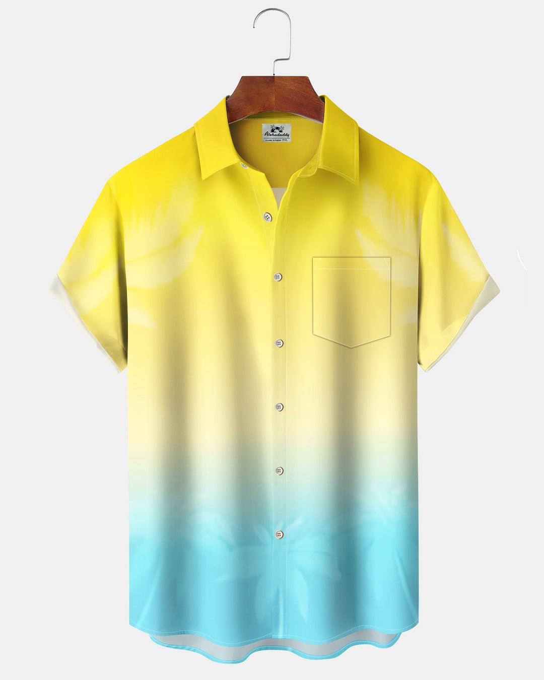 Alohadaddy® Casual Gradient Print Art Button Pocket Cardigan Men&